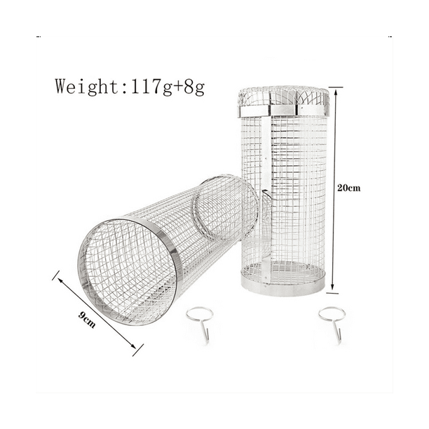 Rolling BBQ Basket BBQ Accessories,Round BBQ Grill Mesh,BBQ Vegetable