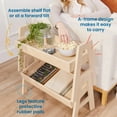 thumbnail image 3 of ECR4Kids Adjustable Stacking Shelf Organizer with Full Edge, Book Display, Antique White, 3 of 9