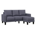 thumbnail image 4 of 75" Modular Sectional Couch, L Shaped Sofa with Under Seat Storage, Modern 3 Seat Couch with Removable Ottoman for Living Room, Apartment, Dark Grey, 4 of 9