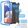 thumbnail image 3 of Tekcoo Phone Cases for Samsung Galaxy A54 5G 2022 6.4", [Built-in Screen Protector] Combo Holster Belt Clip [Heavy Duty] [Kickstand] Full-Body Rugged Holster Case -Blue, 3 of 7
