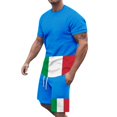 thumbnail image 6 of Afdoent Men's 2 Piece Short Set Mens 2 Piece Sports Jogging Suit Comfortable Sports Men's Short Sleeved T Shirt + Shorts Vacation Beach Leisure, 6 of 6