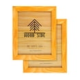 thumbnail image 2 of Rustic Wooden Picture Frames 8X10 - Yellow - Set Of 2-100% Natural Eco Solid Wood And High Definition Real Glass For Wall Hanging Tabletop Photo Frame, 2 of 4