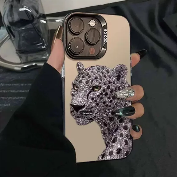 Phone Case Fashionable Protective Transparent Durable Scratch-Resistant Anti-Fall Cover Cases for Iphone 17 Pro Max Y2k Leopard Print Summerwins Luxury Retro