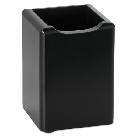 - Rolodex Wood Tones Pencil Cup, Black, 2 3/4 x 2 3/4 x 4 -ROL62524