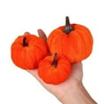 thumbnail image 4 of 12 Pcs Artificial Pumpkins Set Assorted Fake Velvet Pumpkin Foam Fabric Pumpkin Decor for Fall Home Party Halloween Table, 4 of 7