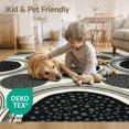 thumbnail image 4 of ODIKA 9'x12' Washable Area Rug Non-Shedding, Easy Care Centerpiece Motifs Inspired Abstract Patchwork Cow Snack Spotted Playful for Master Suite, California King, Under Bed, 4 of 7