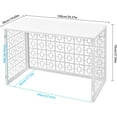 thumbnail image 2 of Air Conditioner Fence for Outside, 18" W x 28" H Outdoor Privacy Screens, AC Fence for Outside Unit, Metal Fence Panels, AC Unit fence Trash Can Fence Pool Equipment Enclosure (White), 2 of 7
