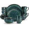 thumbnail image 1 of vancasso Starry 16 Pieces Green Dinnerware Set, Reactive Change Glaze Dinner Set, Plates and Bowls Set, 1 of 8