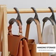 thumbnail image 5 of Kafsov Multifunctional Bag Hanger, 3kg Bearing Capacity, Space-Saving Closet Organizer with Unique Arch Design for Handbags, Backpacks, and More Gray, 5 of 6