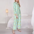 thumbnail image 3 of Daiia Duck Cartoon for Women's Long-Sleeved Pajama Set – Soft & Comfortable Sleepwear Button-Up Pajamas Cozy Lounge Wear-, 3 of 7