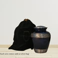 thumbnail image 3 of Leaves and Flowers Large Adult Cremation Urn for Human Ashes — With Velvet Bag, 3 of 4
