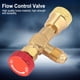 thumbnail image 1 of 1/4 '' - 5/16 '' Válvula de control de flujo de latón Cuerpo de la válvula de agua engrosada Conector para la manguera de carga de refrigerante R410A Unbranded GS09898, 1 of 7