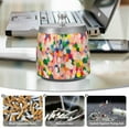 thumbnail image 6 of Yayeee Ashtray with Lid for Cigarette Smokeless Stainless Steel Home Ash Holder, Pink Colorful Circles, 6 of 7