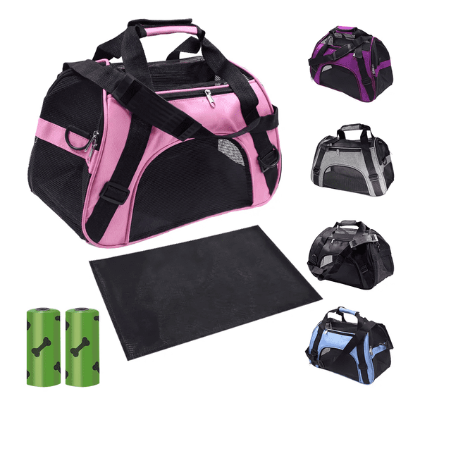 Bolsa Transportadora Para Perro Gato Mascota Plegable Grande Xtellar rosa