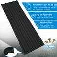 thumbnail image 7 of 25 pcs Metal Roof Panels 176.5 ft² Galvanized Steel Corrugated Tin Roofing Panels Gazebo Top Cover Sheds, Garages, Stables and Mobile Homes Replacement for Patio Outdoor Garden, Black, 7 of 7