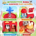 thumbnail image 5 of QIAHO Big Red Barn Farm Animal Toys with Sound Effects, 21 Pieces Take Along Farm Playset for Toddlers, Montessori Learning Toy with 10 Animal Figurines for Pretend Play, 5 of 11