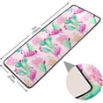 thumbnail image 2 of SKYSONIC 2X6 Feet Pink Flamingo Runner Rug with Rubber Backing, Green Cactus Non Slip Entryway Rug Runner Washable Soft Area Rug Carpet for Hallway Bedroom Kitchen Decor, 2 of 6
