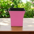 thumbnail image 5 of 7" Hot Pink Recycled Plastic Indoor Outdoor Novelty Pot Planter, 5 of 5