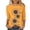 Yellow, variant on Cavosen Women's 3/4 Sleeve Tops Dressy Pullover Shirts Crewneck Sunflower Print Flowy T-Shirts Holiday Blouse Novelty Loose Tops Workout Beach Tees Summer Clothes Yellow S