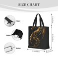 thumbnail image 3 of Fotbe Golden Dragon Tattoo Art Bolsa Tote con Estampado para Mujer, Bolsos con Cremallera, Bolsa de Hombro Casual de Gran Capacidad con Bolsillos Internos, 3 of 7