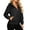 Black, variant on Blmnix Sport Women's Coats, Jackets & Vests Athletic Jacket Women Workout Zip Up Adjustable Cuff Jackets White with Hood Long Sleeve Winter Jacket