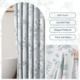 thumbnail image 3 of Psoiuetr Light Blue Shower Curtain,Cotton Floral Cottagecore Shower Curtains for Bathroom 72" W x 72" L, 3 of 6