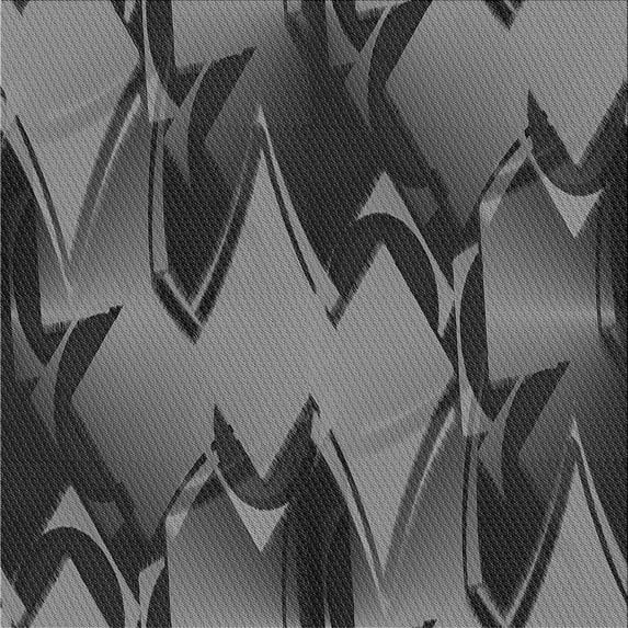 Ahgly Company Indoor Square Patterned Battleship Gray Area Rugs, 5' Square