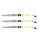 thumbnail image 1 of Cuchillos con Mango Ergonómico Laguiolelvory 3 Pzas 23 cm Marfil Acero Inoxidable Cuchillo para carne., 1 of 4