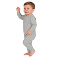 thumbnail image 6 of Baby Infant Onesies Soft Cotton Knit Bodysuit Toddlers Newborn Clothes 3M-18M Long Sleeve Button Up Rompers (12-18 Months, Dark Gray), 6 of 6