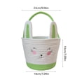 thumbnail image 3 of Sahpxhe Easter Woven Basket with Handle Eggs Hunt Storage Bunny Baskets for Living Room Bedroom Easter Decoration, 3 of 6