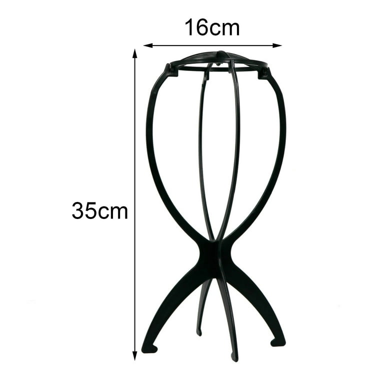 XINMEIFA 6 Pack Wig Stand Portable Wig Holder 14.2 Inches Wig Holder for  Multiple Wigs (Black)