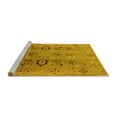 thumbnail image 2 of Ahgly Company Machine Washable Indoor Rectangle Oriental Yellow Industrial Area Rugs, 2' x 5', 2 of 4