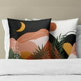 thumbnail image 3 of Boho Sun Moon Throw Pillow Covers 20''''x20'''' Bohemian Mountains Pillowcase Set of 2 Square Home Bedroom Cushion Cover Sofa Bed Couch Decor, 3 of 6