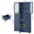 thumbnail image 2 of Homfa Kitchen Pantry Storage Cabinet, 67" Pantry Cabinet with Doors and Removable Drawers, Freestanding Cupboard for Dining Room, Blue, 2 of 6