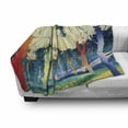 thumbnail image 3 of Fantasy Soft Flannel Fleece Throw Blanket, Fictional Forest with Stereoscope Trees Dimensional Vibrant Colored Depth Image, Cozy Plush for Indoor and Outdoor Use, 60" x 80", Multicolor, by Ambesonne, 3 of 6