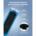thumbnail image 3 of KFFKFF Whole House Water Filter Replacement Cartridge, 4.5" x 20" GAC Activated Carbon, Replacement Filter for Whole Home Water Filtration System, Reduce Chlorine, Chemicals, VOCs, Taste, Odor, 3 of 9