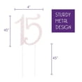 thumbnail image 5 of 15 Cake Topper Rhinestone Rose Gold 15th Birthday Quinceañera Number Decoration (Rose Gold), 5 of 8