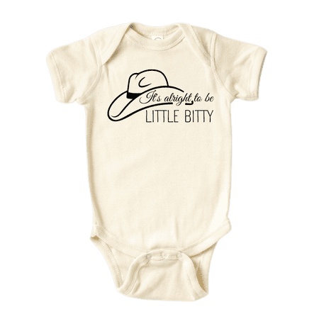 It's Alright To Be Little Bitty Shirt Premium Custom Baby Clothes Unisex Baby Announcement Gift for Mom Newborn Outfit 0-3m Natural