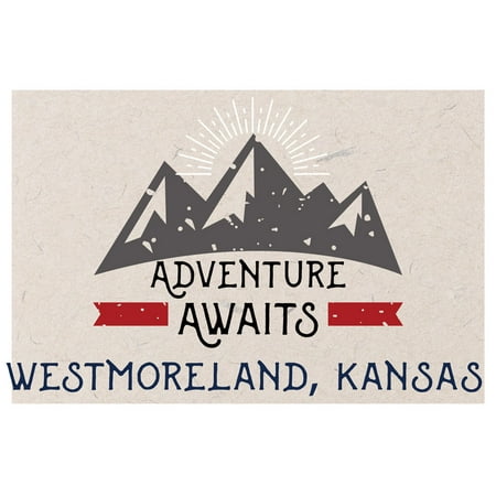 

Westmoreland Kansas Souvenir 2x3 Inch Fridge Magnet Adventure Awaits Design
