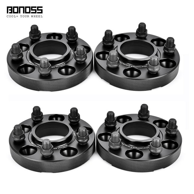 BONOSS 4 Pcs 25mm pour Ford Mustang Mach E Cool+ Entretoise de Roue 5x108 CB63.3 M14x1.5