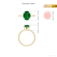 thumbnail image 5 of ANGARA Lab Grown 2.25 Ct Solitaire Oval Emerald Classic Engagement Ring for Women in 14K Yellow Gold (Size-10x8mm) | May Birthstone, Anniversary, Jewelry Gift for Women | Lab-Grown Emerald Ring, 5 of 9
