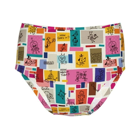 Girls Underwear  Cute doodles Soft Breathable Cotton Girls Panties  Kids Cute Stretch Underwear Brief for Teen and Toddlers Girls