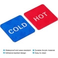 thumbnail image 4 of PATIKIL Self Stick Hot/Cold Water Label, 2 Pairs/4 Pack Acrylic Square Sticker Signs for Faucets Sinks, Red/Blue, 4 of 6