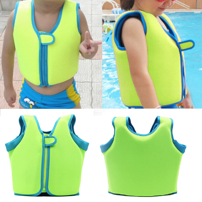 Kids Life Jacket Swim Boys Girls Float Vest Swimming Pool Aid Inflatable Jacket 