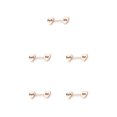 thumbnail image 1 of Guardurnaity Anillo para pezones, accesorio de moda, joyería elegante en forma de corazón, Piercings, decoración corporal encantadora para mujeres, oro Oro rosa Fóllame 5piezas Guardurnaity CBP223709, 1 of 5