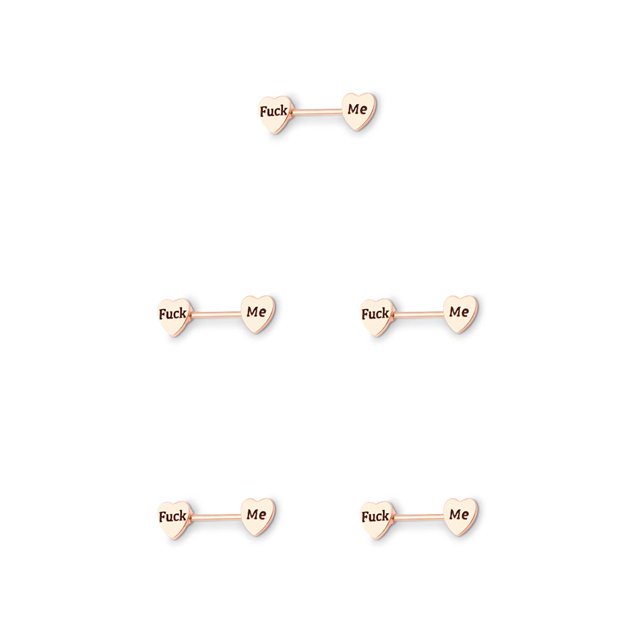 Guardurnaity Anillo para pezones, accesorio de moda, joyería elegante en forma de corazón, Piercings, decoración corporal encantadora para mujeres, oro Oro rosa Fóllame 5piezas Guardurnaity CBP223709