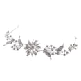 thumbnail image 4 of White Glass Crystal Fancy Flower Crown Tiara with Hair Band Pins in Birthday Gifts, 4 of 6