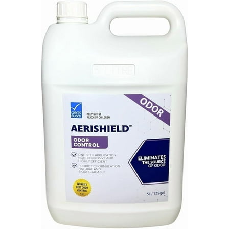 AerisGuard AeriShield Odor Control Air Freshener, Unscented, 5 Litre