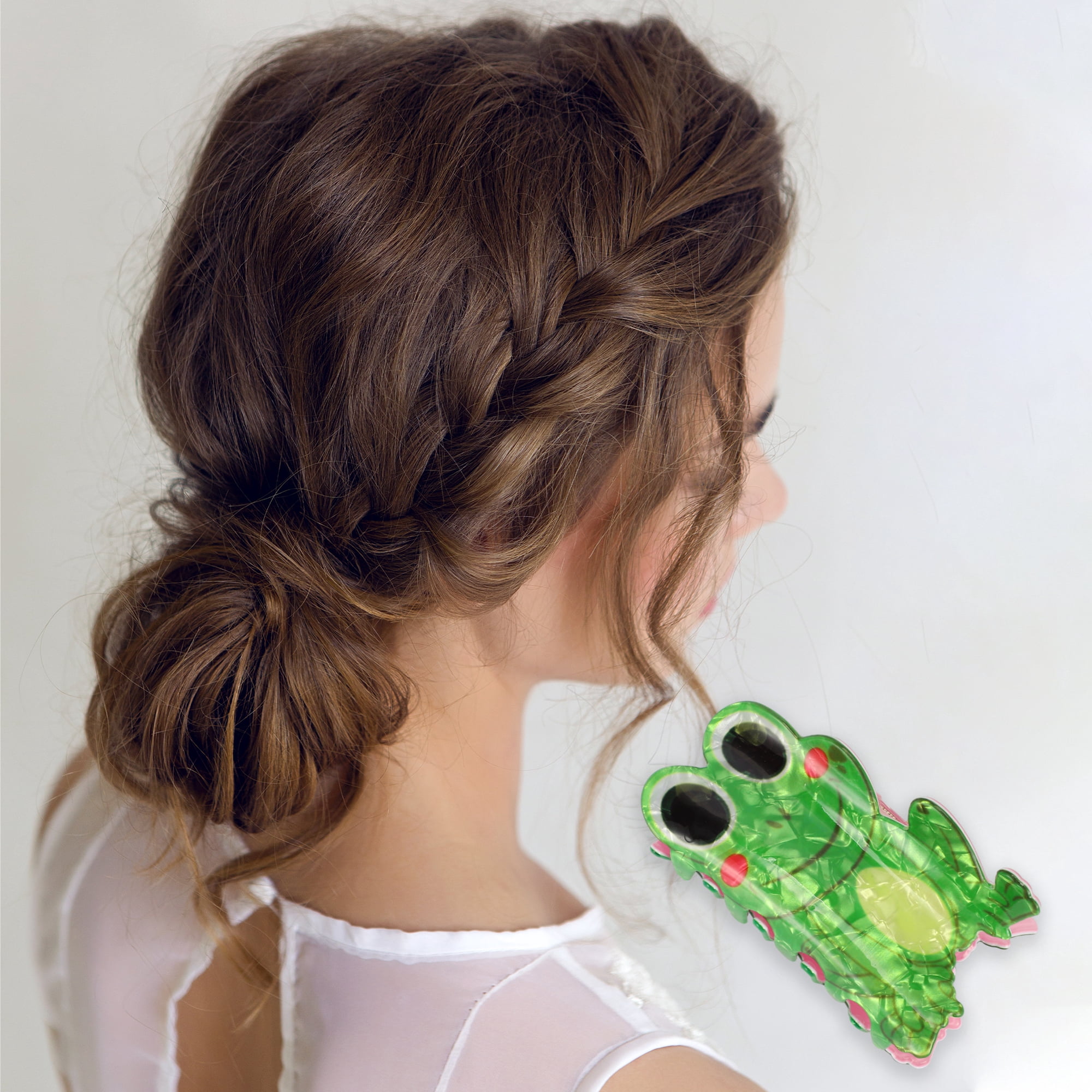 Unique Bargains Fashion Cute Frog Hair Clips Hairdo Clip for Women 3.46"x1.77"x1.65" Green