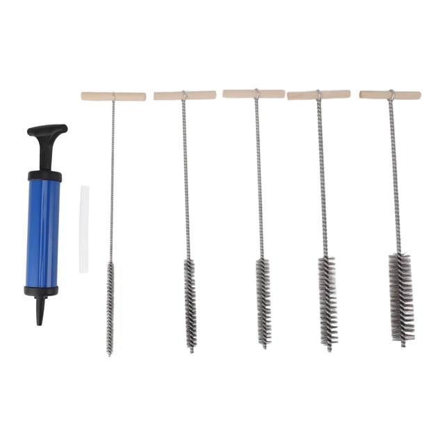 Juego De Cepillos Para Limpieza De Tuberías, Cepillo De Limpieza Para Agujeros De Taladro, 8mm, 12mm, 16mm, 20mm, 25mm, Ligero Multifuncional Con Soplador Para Oficina